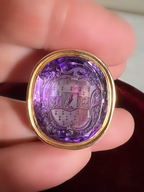 Amethyst Owl Fob Seal