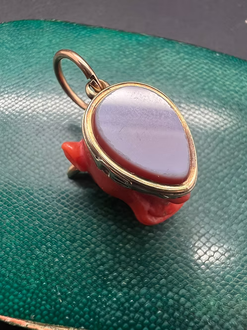 Coral Bull charm