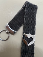Steel Lyre Fob