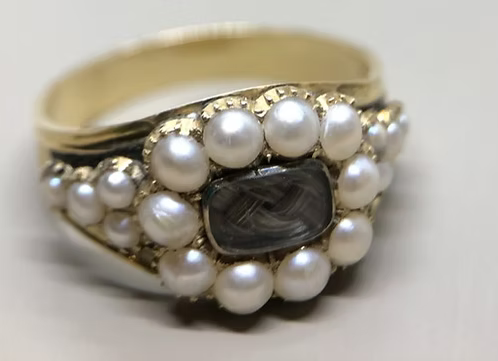 George IV pearl mourning ring