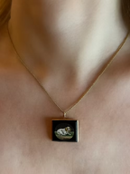 Micromosaic Spaniel pendant