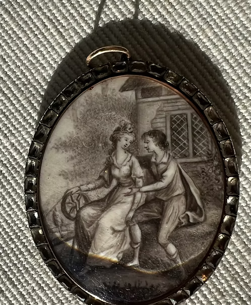 Sepia Courting Couple