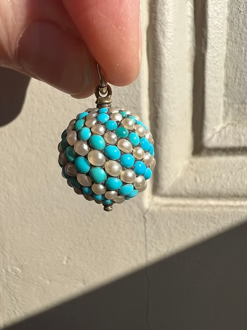 Turquoise and Pearl Ball