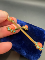 Coral and Enamel Gold Cross c.1870.