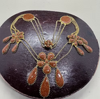 Aventurine Georgian Pansy Necklace