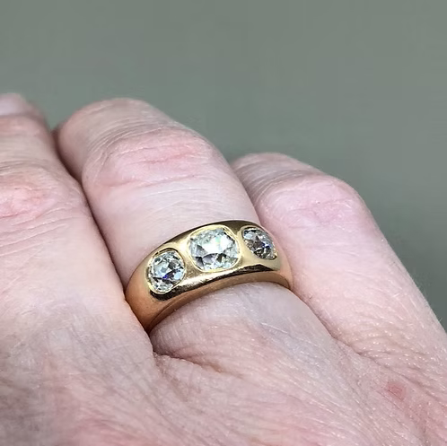 Old Cut Diamond 3 Stone