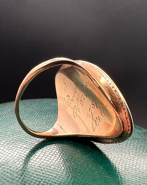 Opaline Navette Georgian Ring