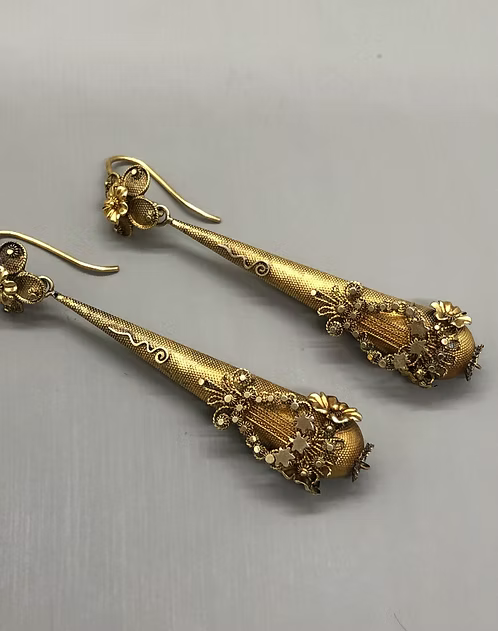Regency Lyre earrings c.1820
