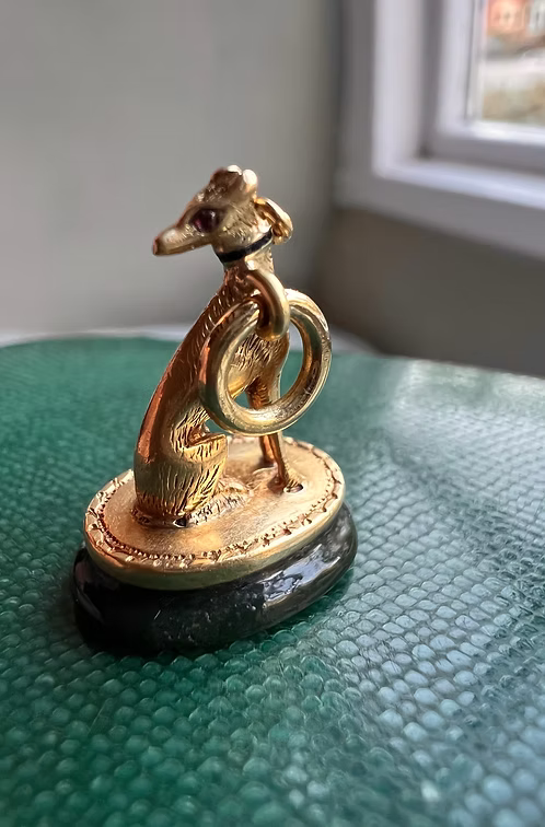 Miniature Greyhound Fob Pendant