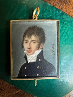 French Portrait Miniature Pendant 1802