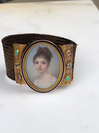 French Sentimental Portrait Miniature of a Young Girl c.1830