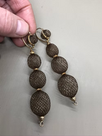 Hairwork Balloon Earrings