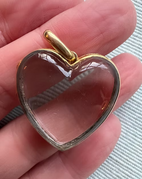 Victorian Rock Crystal Heart Locket