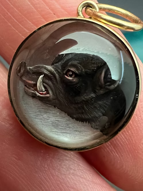 Wild Boar Essex Crystal Pendant