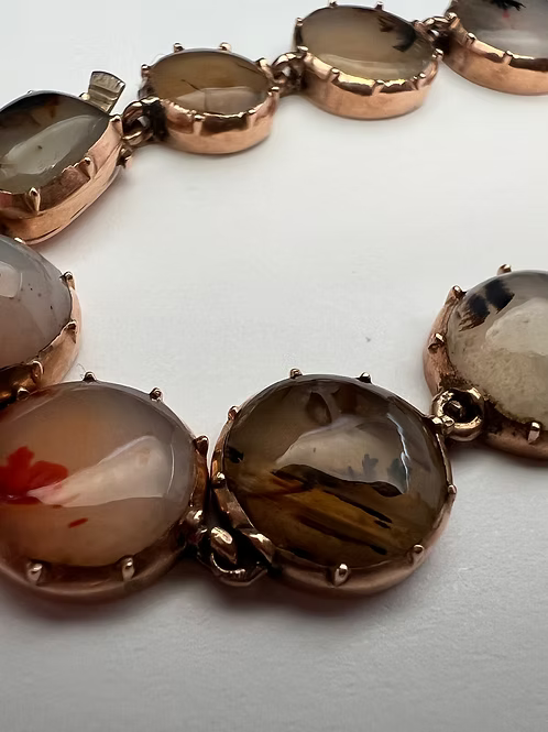 Georgian Moss Agate Riviere