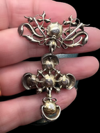 Ruby and River Pearl Rococo Pendant