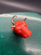 Coral Bull charm