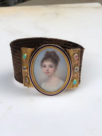 French Sentimental Portrait Miniature of a Young Girl c.1830