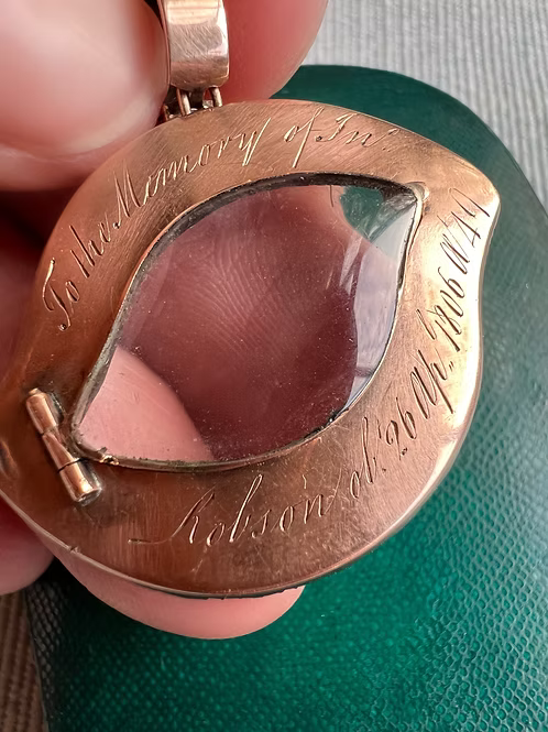 Eye-Shaped Georgian Locket Pendant
