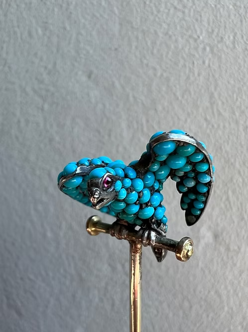 Turquoise Hawk Pin