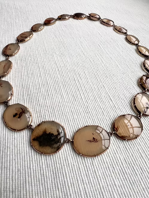 Georgian Moss Agate Rivière