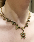 Pinchbeck and Peridot Paste Georgian Necklace