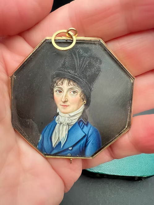 French Octagonal Portrait Miniature