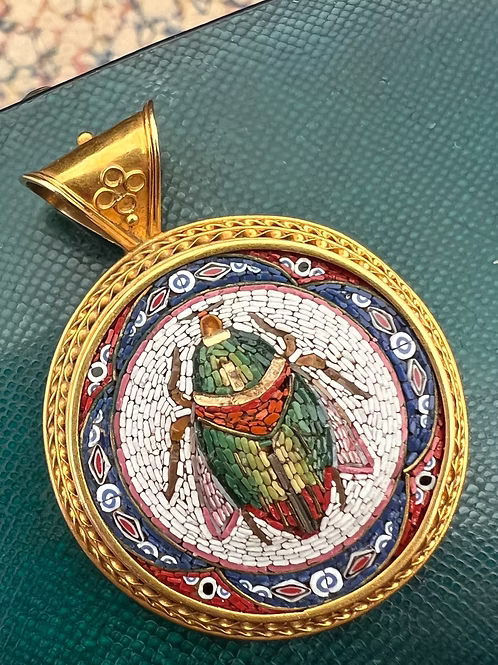Micromosaic Scarab Pendant