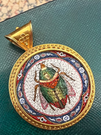 Micromosaic Scarab Pendant
