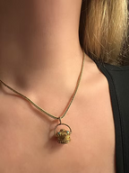 Georgian 2 Colour Gold Basket Charm