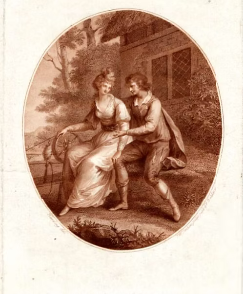 Sepia Courting Couple