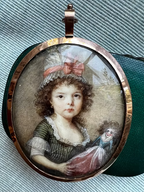 Portrait Miniature Girl with her Doll