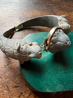 Grey Lava Carved Bracelet c.1820