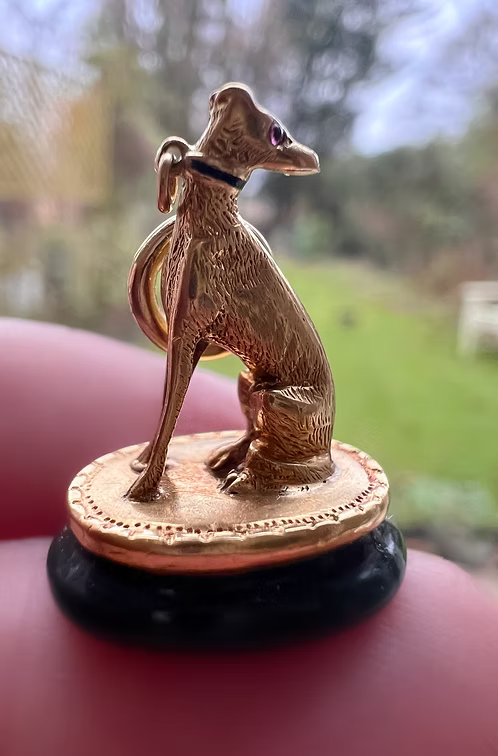 Miniature Greyhound Fob Pendant