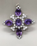 Georgian Amethyst and Paste Cruciform