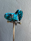Turquoise Hawk Pin