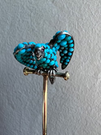 Turquoise Hawk Pin