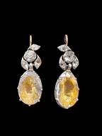 Foiled Georgian Rock Crystal Earrings