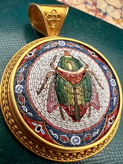 Micromosaic Scarab Pendant