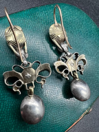 Ruby and Diamond Pendeloque Earrings