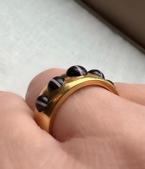 Agate Gypsy Ring 1873