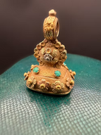 Three Colour Gold Floral Fob Seal