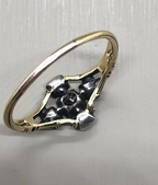 Table-cut diamond and Garnet Cruciform