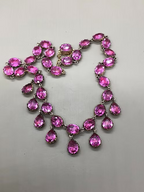 Stunning Magenta Pink Paste Necklace