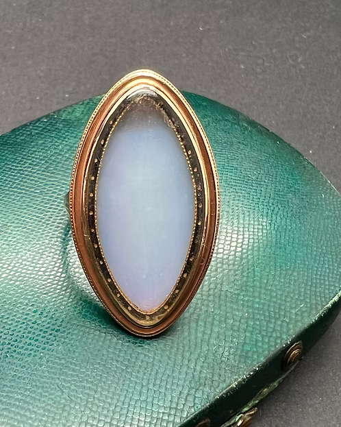 Opaline Navette Georgian Ring