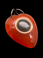 Carnelian Georgian Heart Pendant