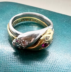 Platinum and Gold Snake Ring 1899
