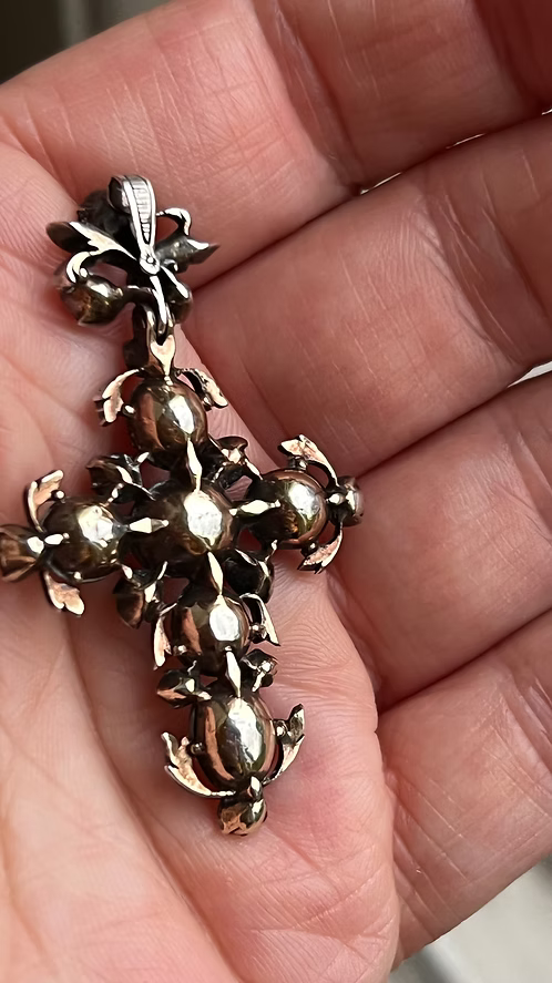 Rococo Ruby and Diamond Cross c.1760