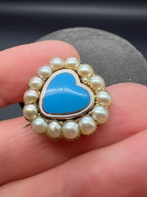 Pearl Enamel Heart