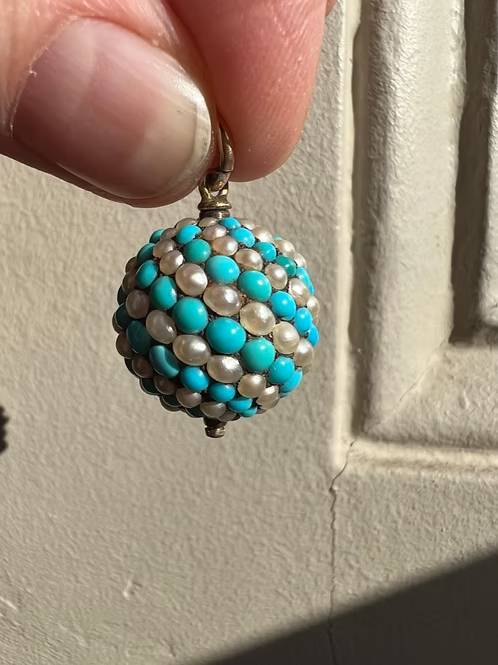 Turquoise and Pearl Ball
